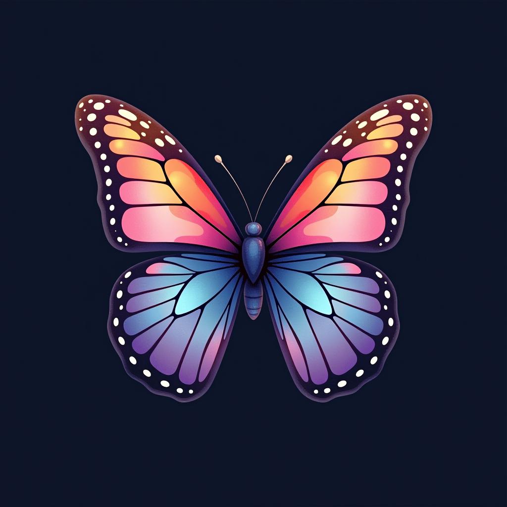  design a logo, watercolor style, logo of a butterfly, beautiful colors