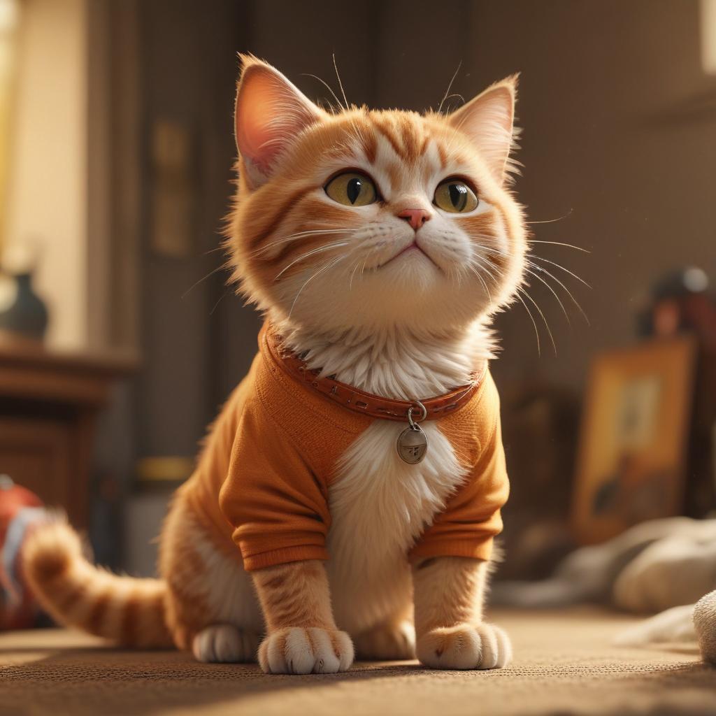 ((masterpiece)),(((best quality))), 8k, high detailed, ultra detailed, A cartoon cat stretching, warm colors hyperrealistic, full body, detailed clothing, highly detailed, cinematic lighting, stunningly beautiful, intricate, sharp focus, f/1. 8, 85mm, (centered image composition), (professionally color graded), ((bright soft diffused light)), volumetric fog, trending on instagram, trending on tumblr, HDR 4K, 8K