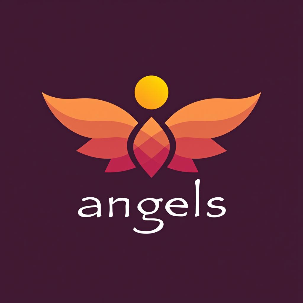  design a logo, in a geometric style. 水彩スタイル、ロゴ、海、青緑色、、白背景。, with the text 'smile angels'.