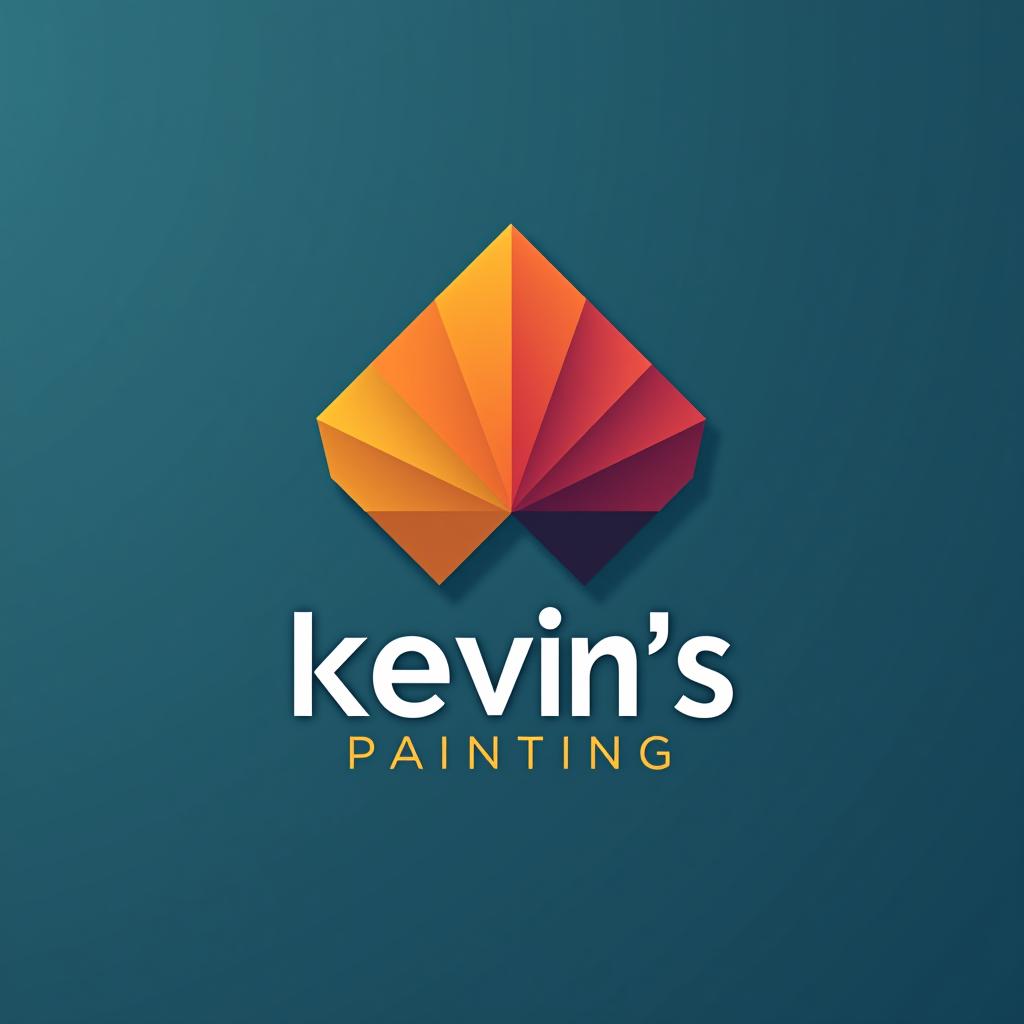  design a logo, in a origami style. painting service , with the text 'kevin’s painting '.