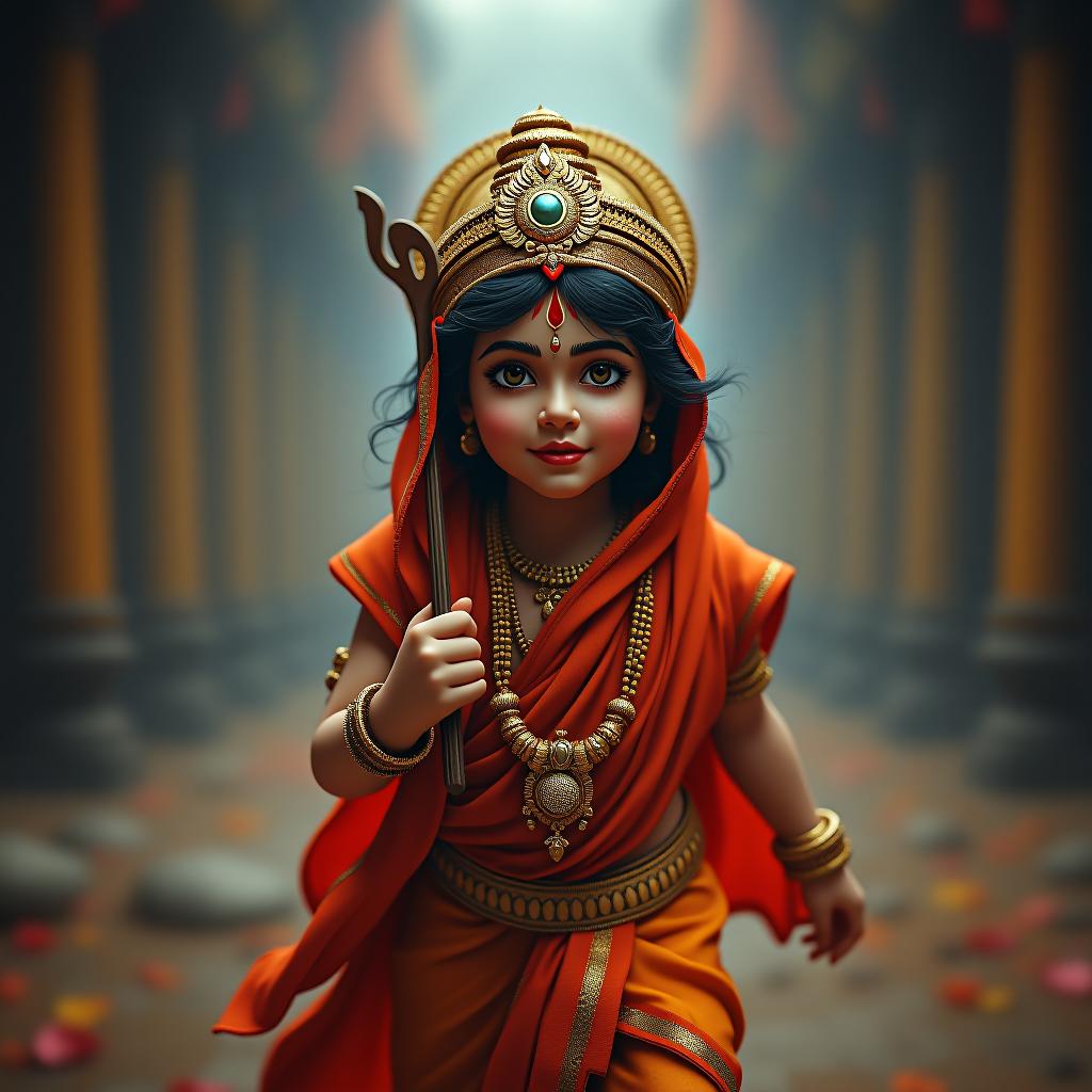  cute bajrangbalii ji, hanuman jii, full had image , 8k hyperrealistic, full body, detailed clothing, highly detailed, cinematic lighting, stunningly beautiful, intricate, sharp focus, f/1. 8, 85mm, (centered image composition), (professionally color graded), ((bright soft diffused light)), volumetric fog, trending on instagram, trending on tumblr, HDR 4K, 8K