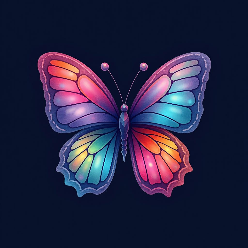  design a logo, watercolor style, logo of a butterfly, beautiful colors