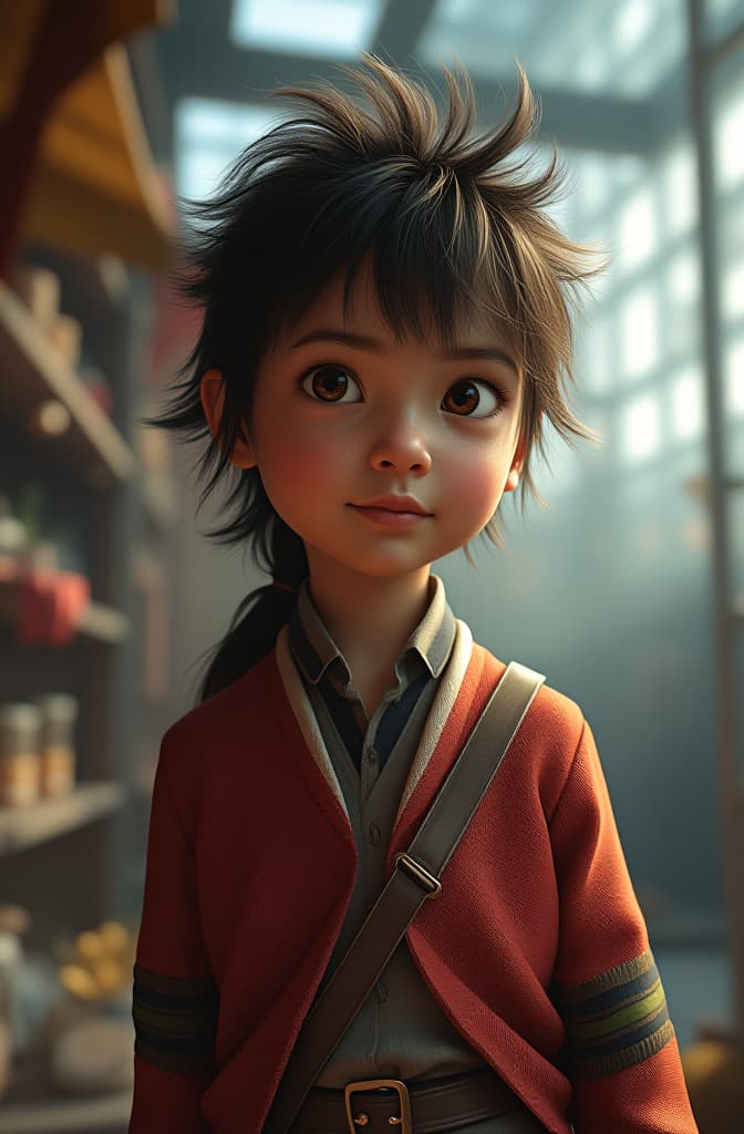  disney pixar hyperrealistic, full body, detailed clothing, highly detailed, cinematic lighting, stunningly beautiful, intricate, sharp focus, f/1. 8, 85mm, (centered image composition), (professionally color graded), ((bright soft diffused light)), volumetric fog, trending on instagram, trending on tumblr, HDR 4K, 8K