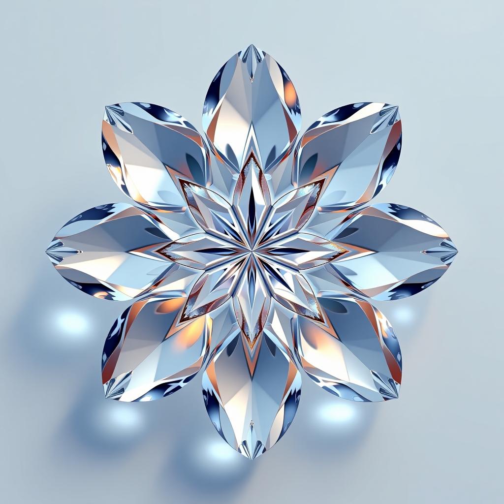  a crystal flower, (logo:1.15), hq, hightly detailed, 4k