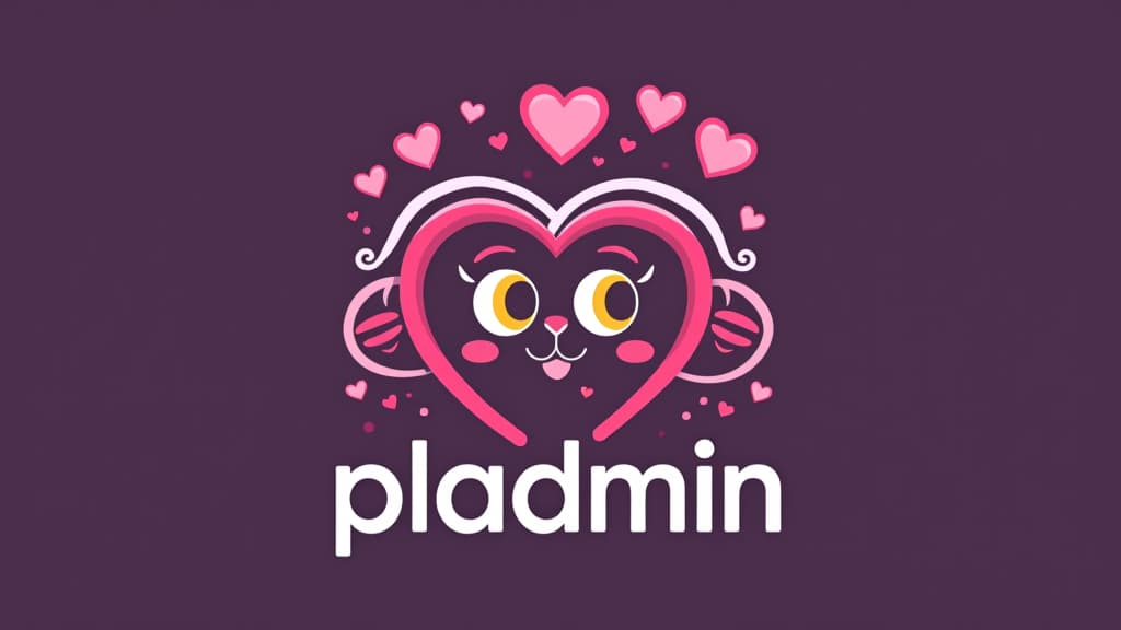  design a logo, girls grup chat, with the text 'pladmin'.