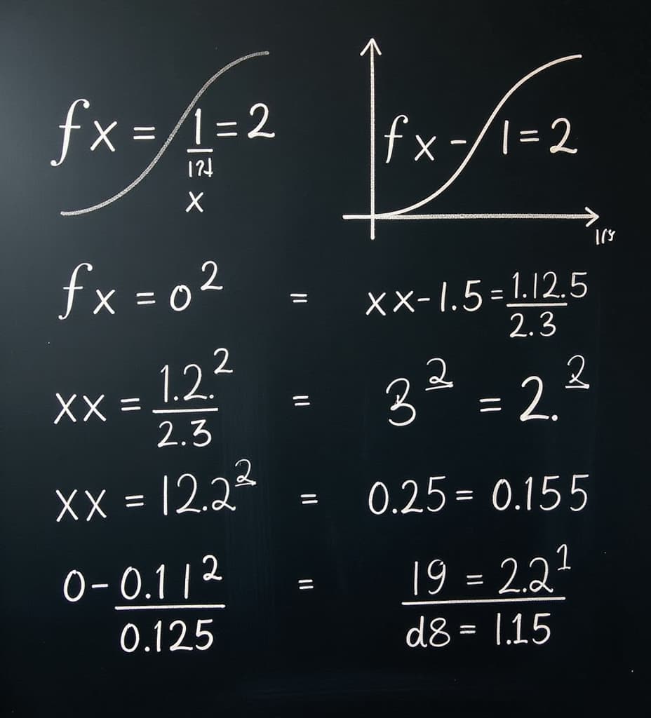  a blackboard showing mathematical steps for riemann sum integration. it displays the function 𝑓 ( 𝑥 ) = 𝑥 2 f(x)=x 2 over the interval [ 0 , 1 ] [0,1] and shows: division of the interval into two subintervals. calculation of subinterval width Δ 𝑥 = 1 2 Δx= 2 1 ​ . left endpoint sample points 𝑥 1 = 0 x 1 ​ =0 and 𝑥 2 = 0.5 x 2 ​ =0.5. evaluation of 𝑓 ( 𝑥 1 ) = 0 f(x 1 ​ )=0 and 𝑓 ( 𝑥 2 ) = 0.25 f(x 2 ​ )=0.25. multiplication by subinterval width: 0 × 1 2 = 0 0× 2 1 ​ =0 and 0.25 × 1 2 = 0.125 0.25× 2 1 ​ =0.125. sum of results: 0 + 0.125 = 0.125 0+0.125=0.125. conclusion of the integral approximation ∫ 0 1 𝑥 2   𝑑 𝑥 ≈ 0.125 ∫ 0 1 ​ x 2 dx≈