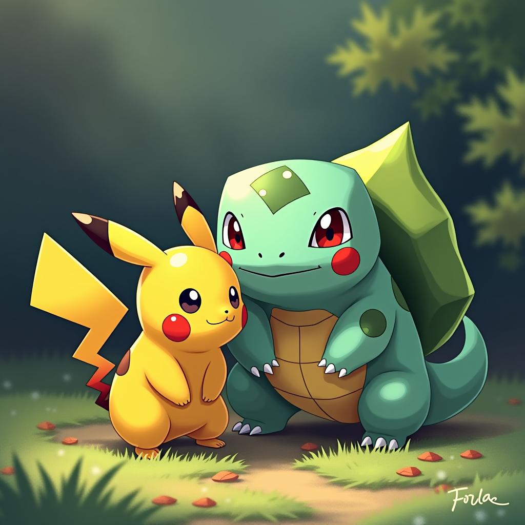  bulbasaur and pikachu