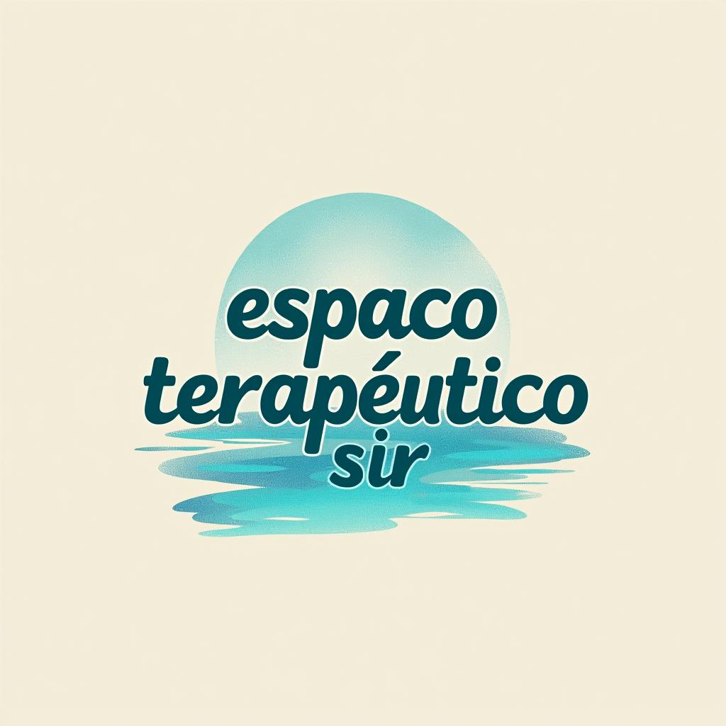  design a logo, estilo aquarela, logotipo, mar, cores azul turquesa, fundo branco, with the text 'espaço terapêutico sir '.