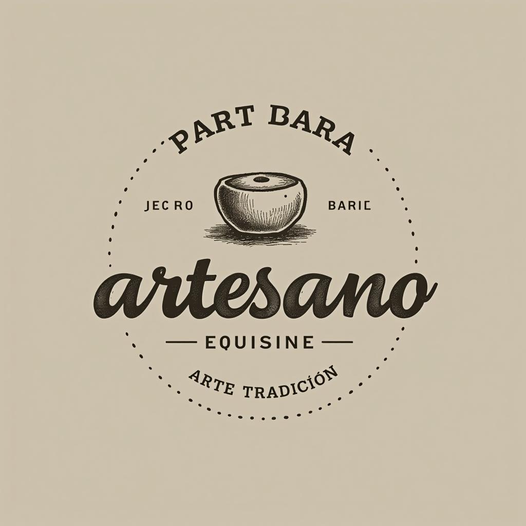  design a logo, in a pencil style. nombré de la marca “artesano” gastronomía, arte y tradición elegante y simple