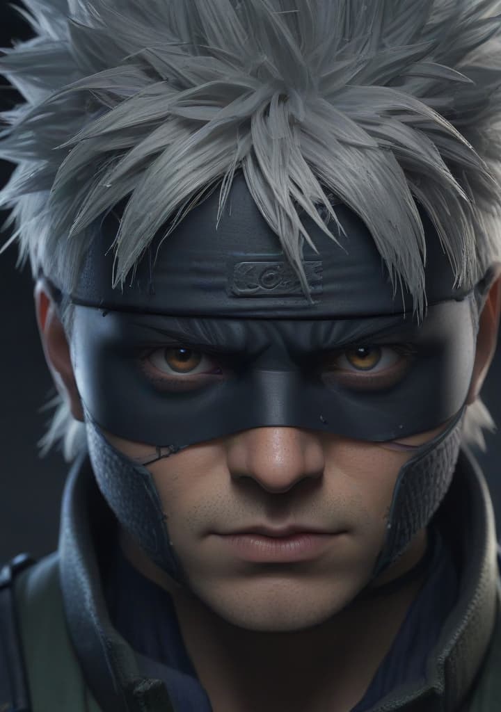 kakashi highly detailed,studio lighting,professional,vivid colors, cinematic lighting, HDR, UHD, 4K, 8k, 64K