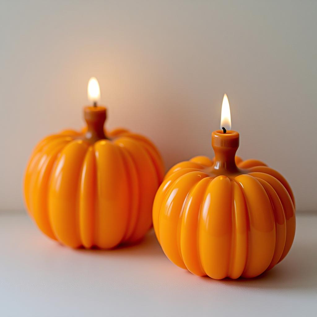  pumpkin shaped candles