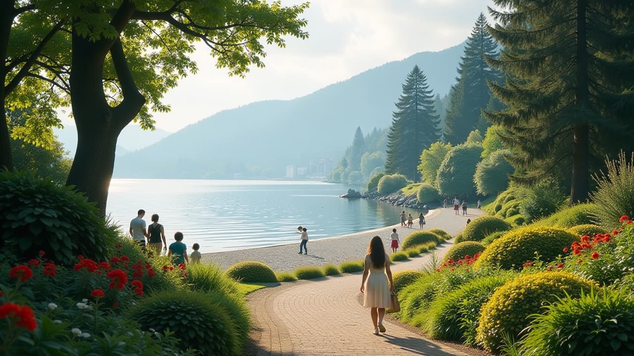  a captivating scene of stanley park highlighting its beautiful gardens, sandy beaches, and scenic trails, showcasing visitors enjoying various activities amidst lush greenery and stunning backdrops.</p> hyperrealistic, full body, detailed clothing, highly detailed, cinematic lighting, stunningly beautiful, intricate, sharp focus, f/1. 8, 85mm, (centered image composition), (professionally color graded), ((bright soft diffused light)), volumetric fog, trending on instagram, trending on tumblr, HDR 4K, 8K