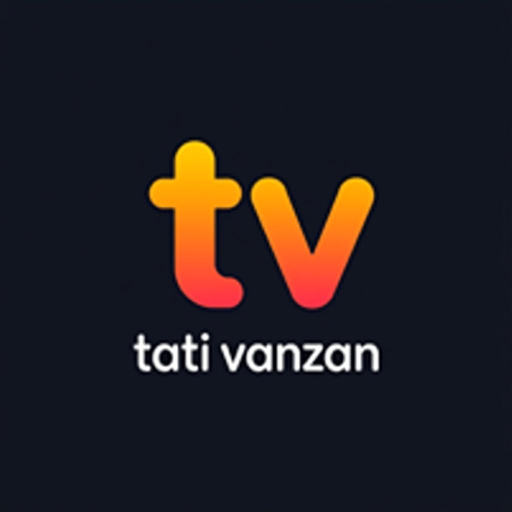  design a logo, logo que tenha duas letras tv , como se fosse letras arredondadas com estilo sertanejo , with the text 'tati vanzan'.