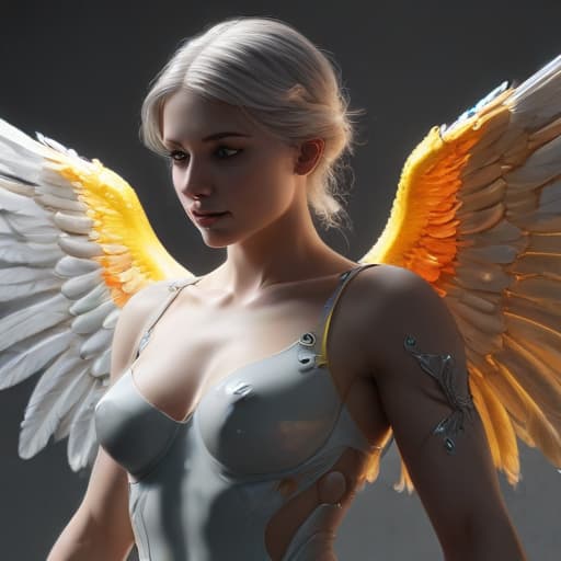 Angel, ultra realistic, 3d, digital art, artstation, octane render, dynamic, high qualitydetailed, intricate, full of colour