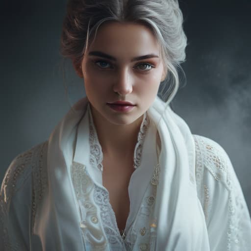 The Essence of Purity hyperrealistic, full body, detailed clothing, highly detailed, cinematic lighting, stunningly beautiful, intricate, sharp focus, f/1. 8, 85mm, (centered image composition), (professionally color graded), ((bright soft diffused light)), volumetric fog, trending on instagram, trending on tumblr, HDR 4K, 8K