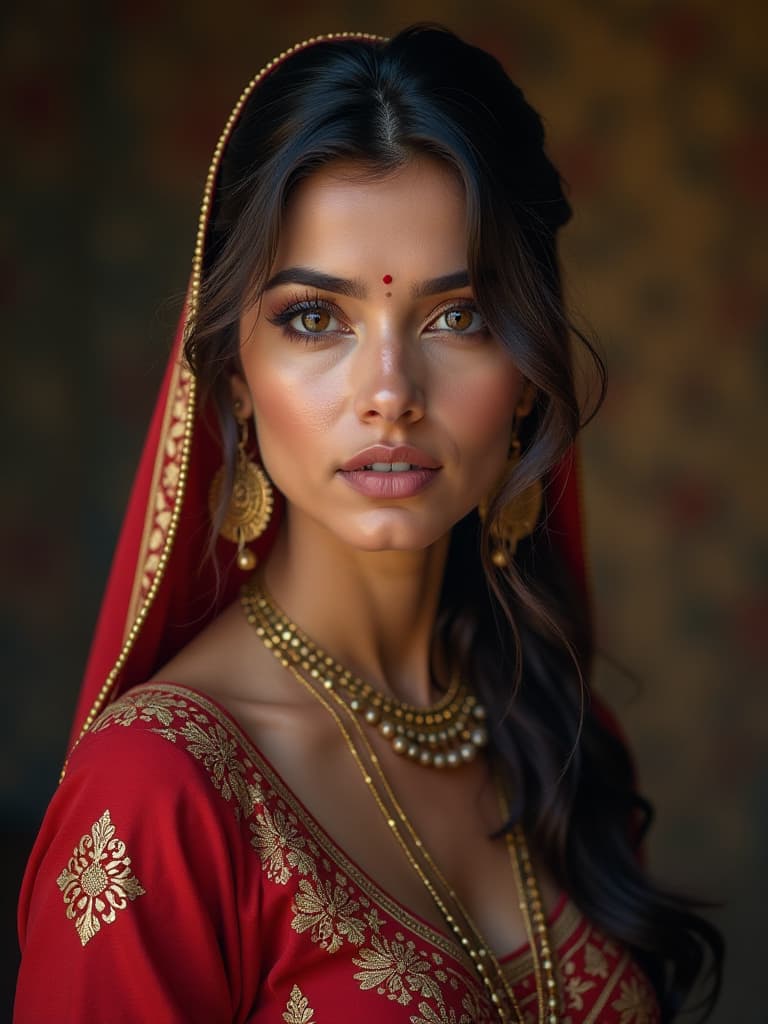  a indian beautiful women. looking very beutiful. hyperrealistic, full body, detailed clothing, highly detailed, cinematic lighting, stunningly beautiful, intricate, sharp focus, f/1. 8, 85mm, (centered image composition), (professionally color graded), ((bright soft diffused light)), volumetric fog, trending on instagram, trending on tumblr, HDR 4K, 8K