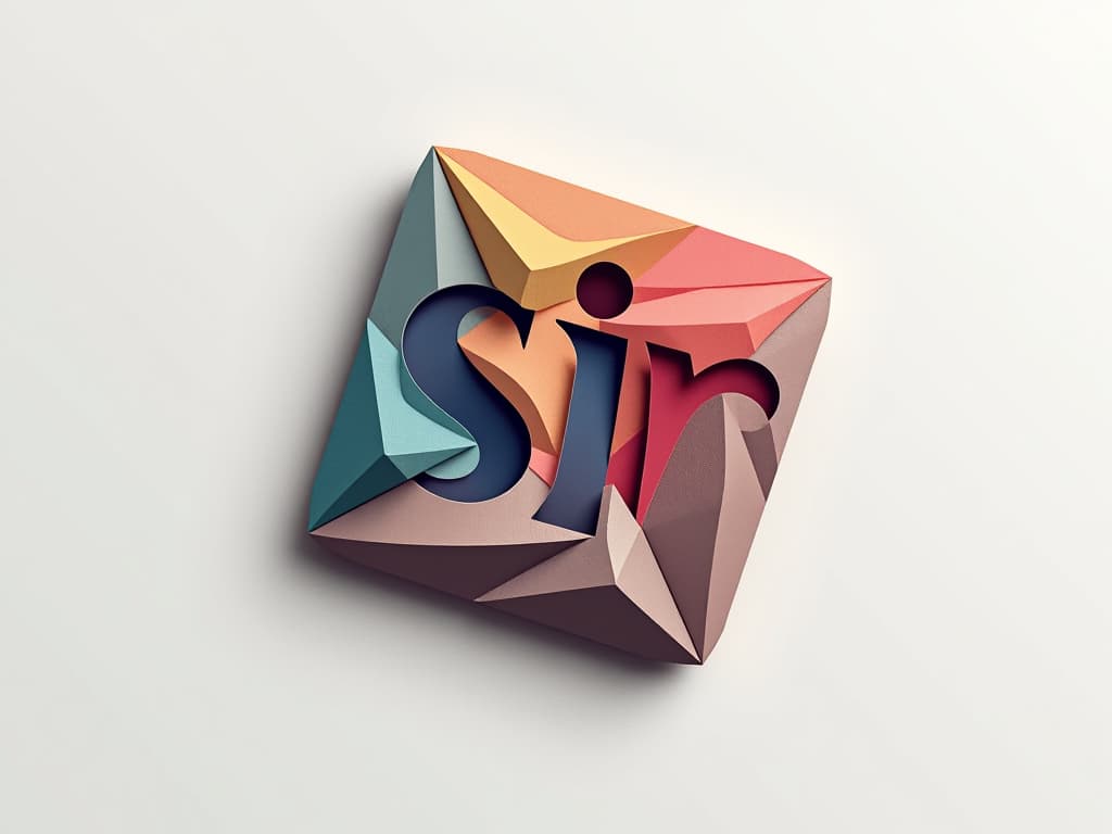  design a logo, in a origami style. criar logo usando nome em letras maiúscula , with the text 'espaço terapêutico sir '.