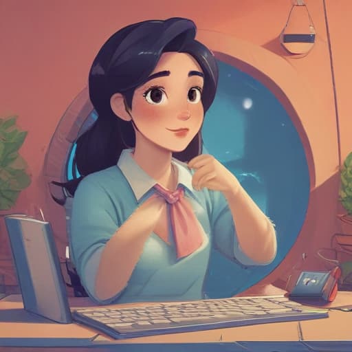 illustration, (computer), Disney animation style, 2D