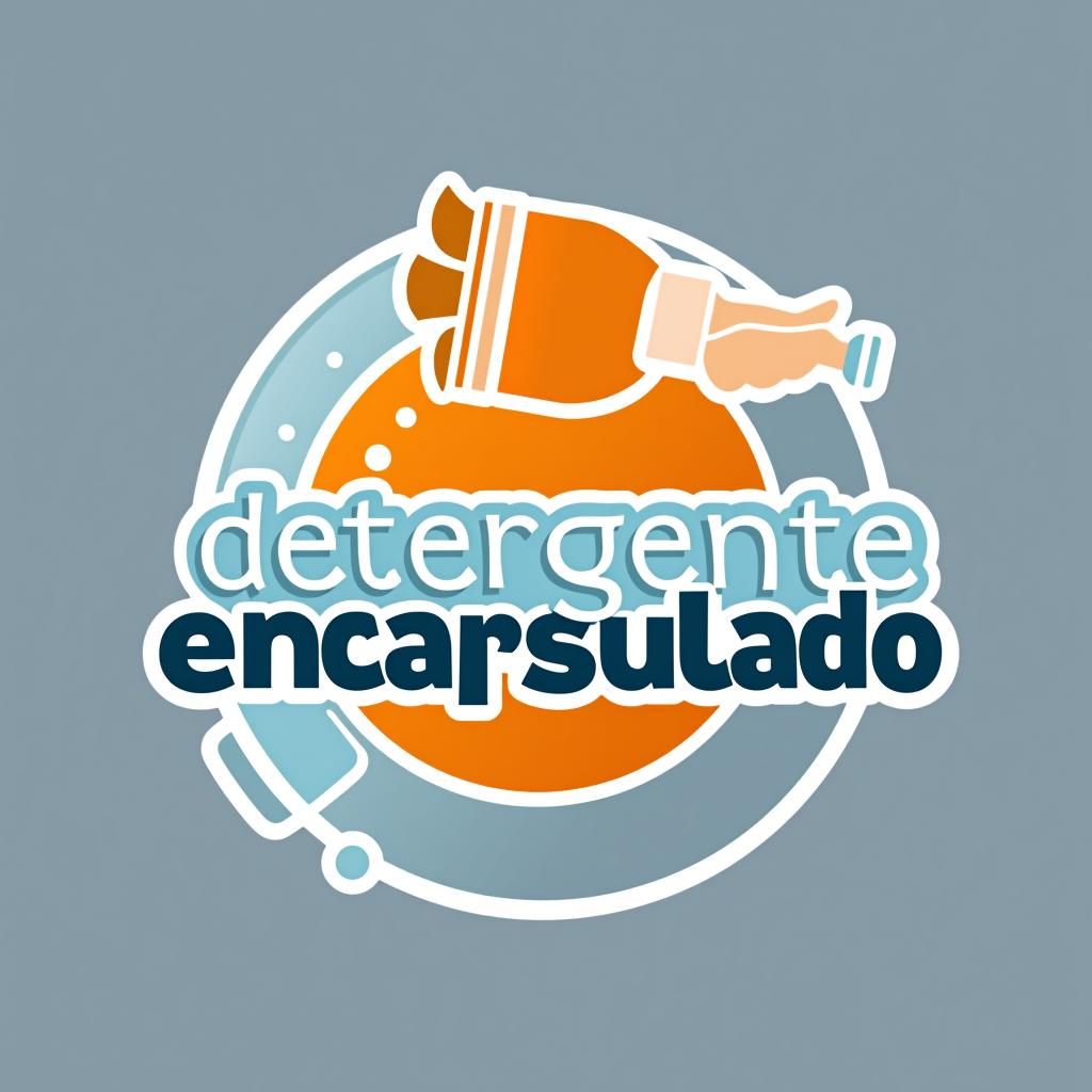  design a logo, , with the text 'detergente encapsulado '.