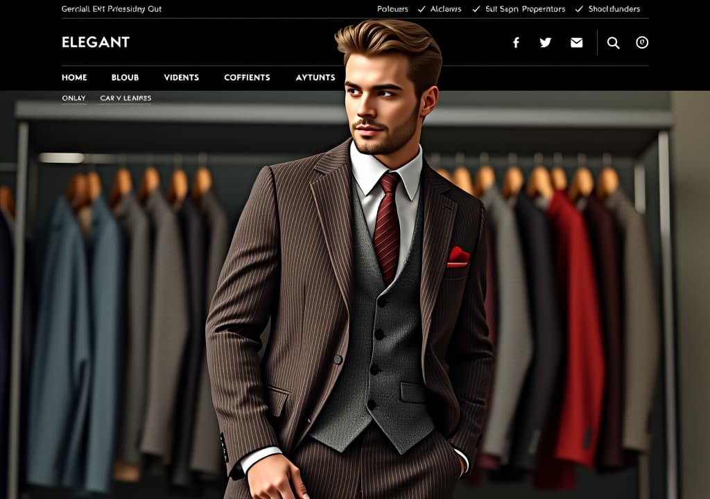  elegant online store for men's clothing: featuring rich colors and stylish apparel