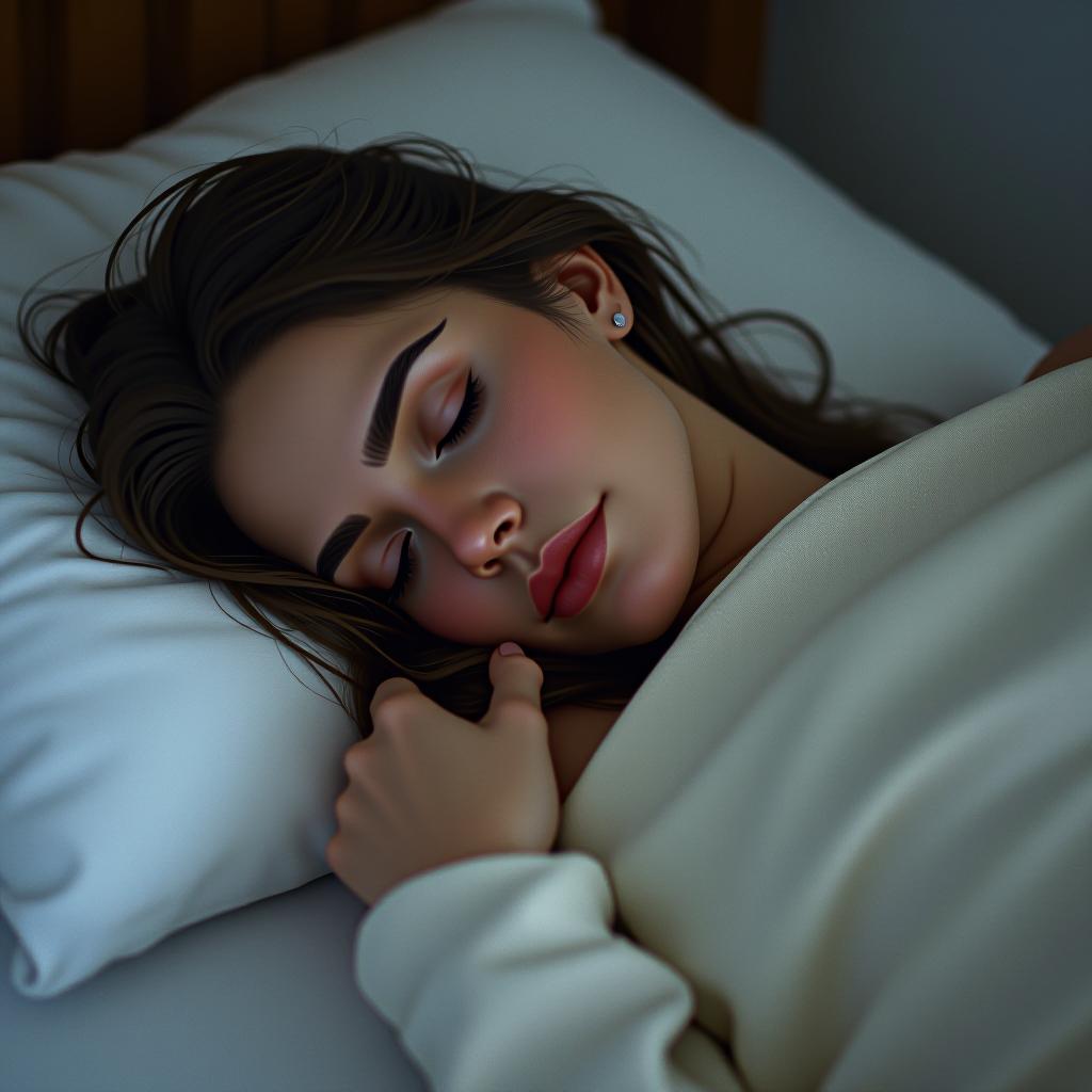  make an image of a woman sleeping