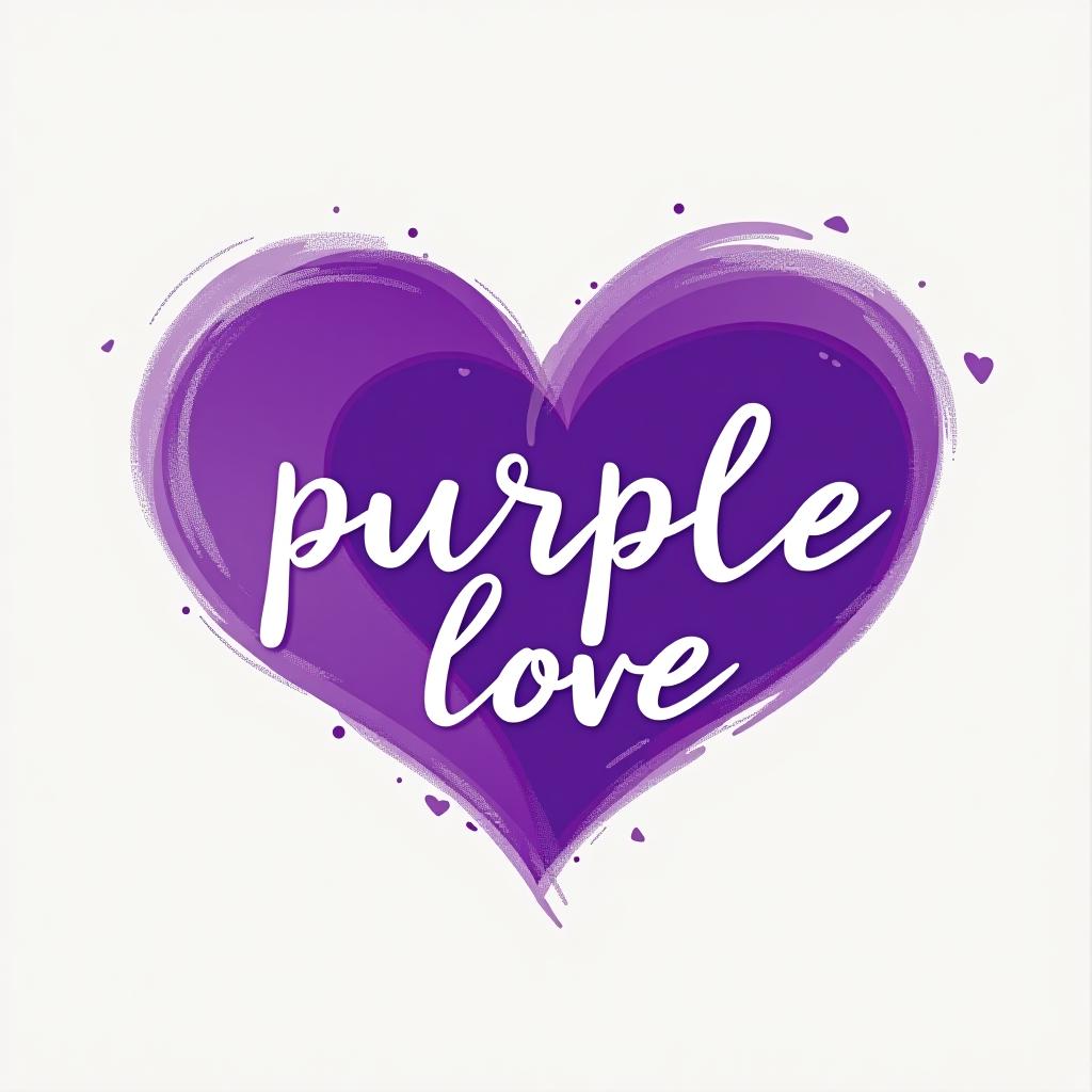  design a logo, bts, with the text 'purple love'.