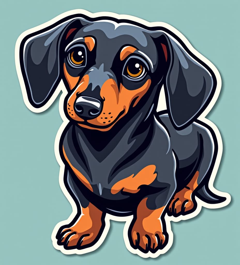  dachshund sticker art