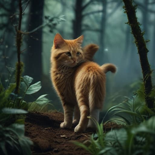 a cat hyperrealistic, full body, detailed clothing, highly detailed, cinematic lighting, stunningly beautiful, intricate, sharp focus, f/1. 8, 85mm, (centered image composition), (professionally color graded), ((bright soft diffused light)), volumetric fog, trending on instagram, trending on tumblr, HDR 4K, 8K