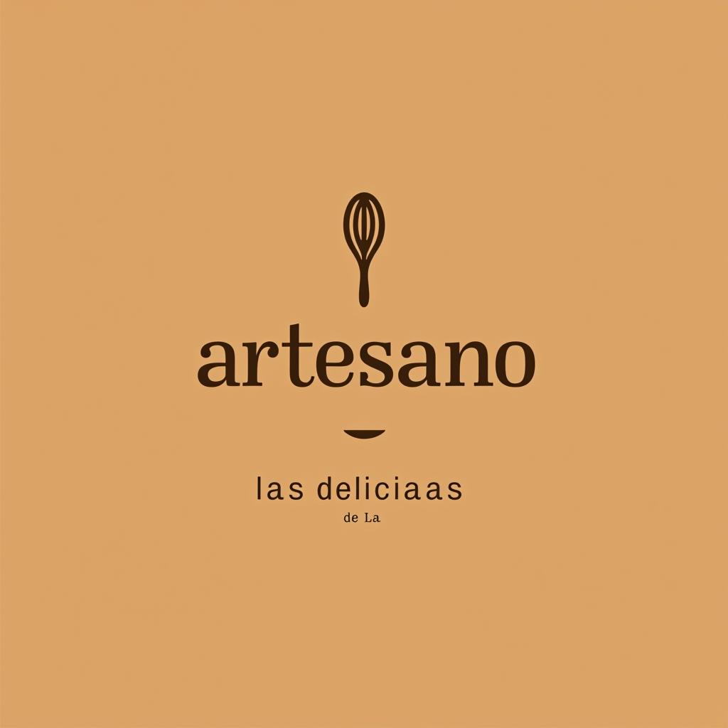  design a logo, in a minimalism style. nombré de la marca “artesano” gastronomía, arte y tradición elegante y simple , with the text 'las delicias de la abuela'.