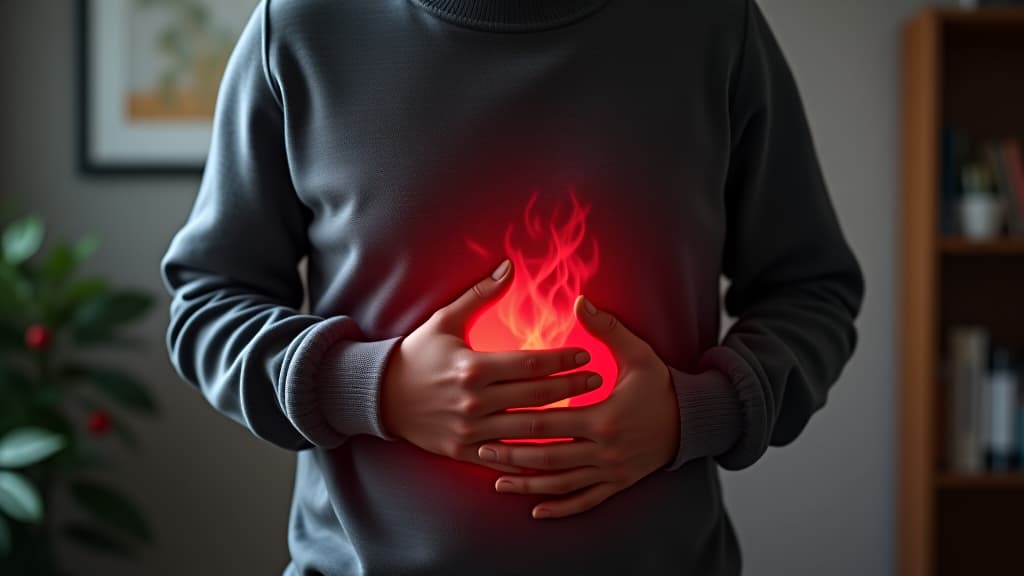  scenes about health and fitness, a shocked person holding their stomach, surrounded by visual symptoms of cyanide poisoning from accidentally swallowing a cherry pit. hyperrealistic, full body, detailed clothing, highly detailed, cinematic lighting, stunningly beautiful, intricate, sharp focus, f/1. 8, 85mm, (centered image composition), (professionally color graded), ((bright soft diffused light)), volumetric fog, trending on instagram, trending on tumblr, HDR 4K, 8K