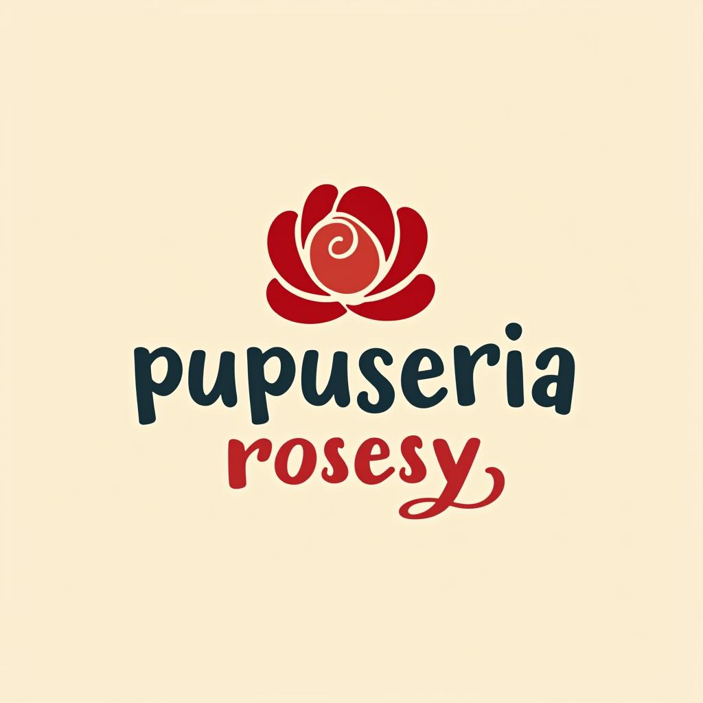  design a logo, , with the text 'pupuseria rosy'.