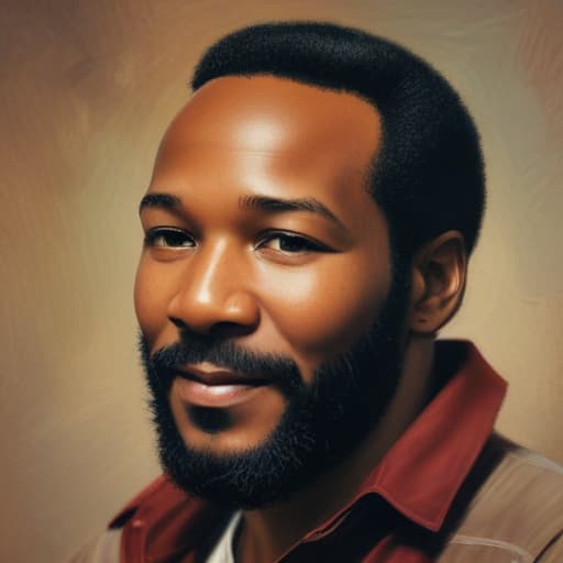 Marvin Gaye in Oil painting style