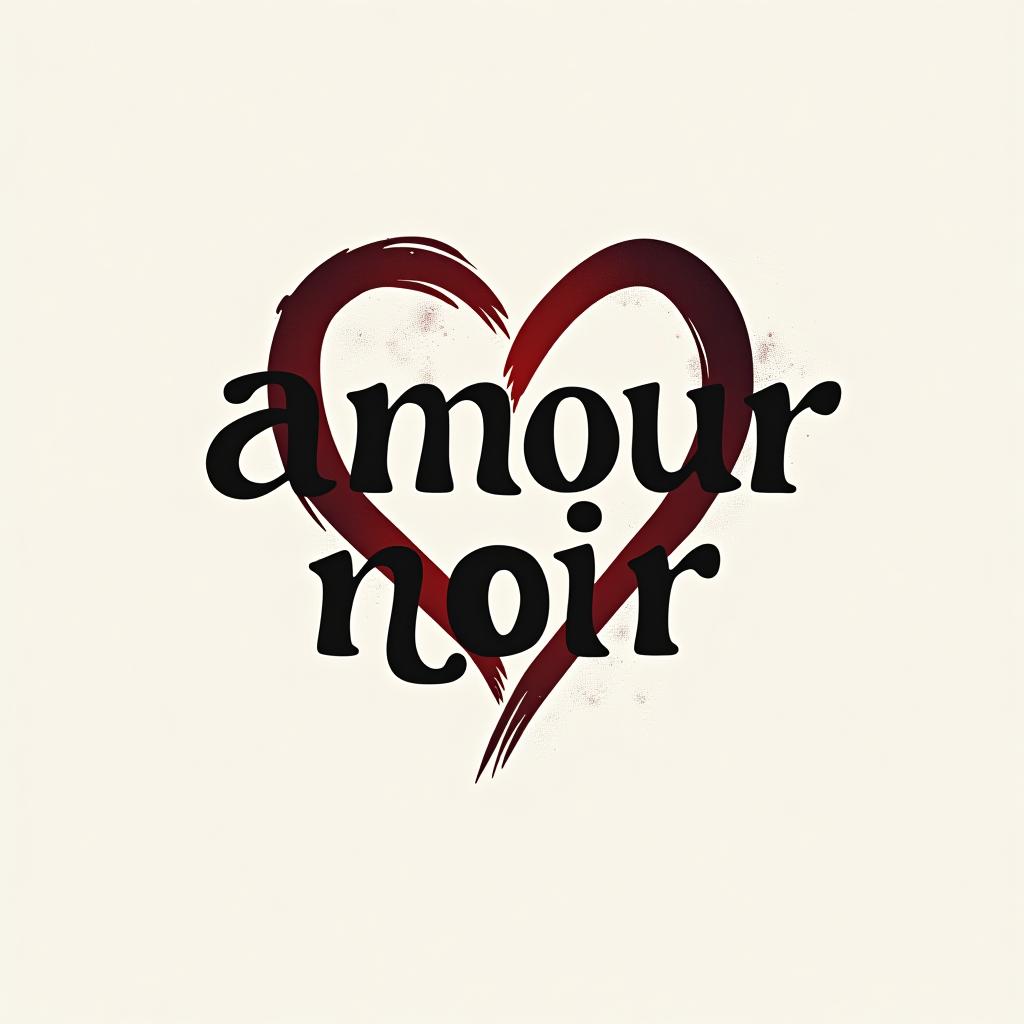  design a logo, , with the text 'amour noir'.