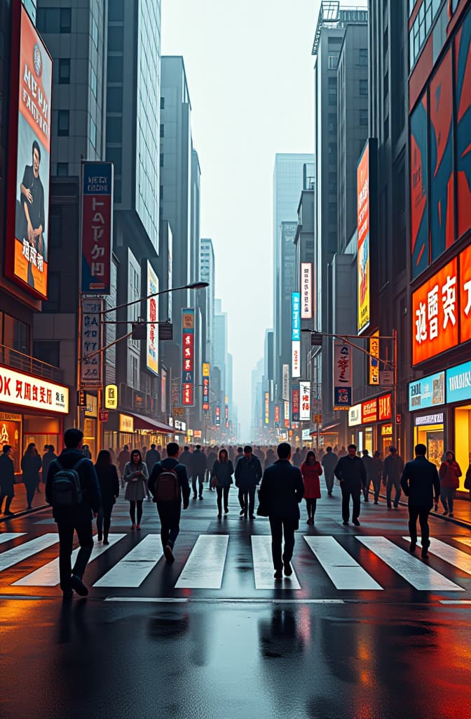  (a bustling crosswalk in shibuya), hyperdetailed, tee shirt design, line art, ultra detailed artistic, colour splash art, fire and ice, splatter, black ink, liquid melting, dreamy, glowing, glimmer, shadows, oil on canvas, brush strokes, smooth, ultra high definition, 8k, unreal engine 5, ultra sharp focus, intricate artwork masterpiece, ominous, golden ratio, highly detailed, vibrant, production cinematic render. hyperrealistic, full body, detailed clothing, highly detailed, cinematic lighting, stunningly beautiful, intricate, sharp focus, f/1. 8, 85mm, (centered image composition), (professionally color graded), ((bright soft diffused light)), volumetric fog, trending on instagram, trending on tumblr, HDR 4K, 8K