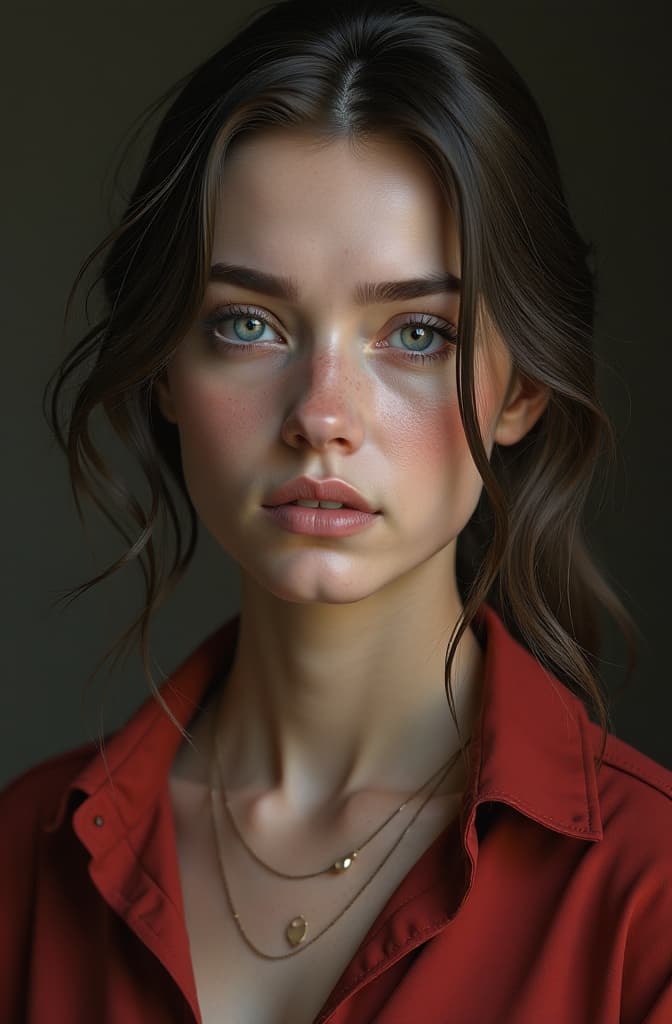  صورة لفتاة في سن 14 جميلة جداً تلبس حزام شديد جداً , realistic, portrait, art by donato giancola and greg rutkowski, realistic face, digital art, trending on artstation hyperrealistic, full body, detailed clothing, highly detailed, cinematic lighting, stunningly beautiful, intricate, sharp focus, f/1. 8, 85mm, (centered image composition), (professionally color graded), ((bright soft diffused light)), volumetric fog, trending on instagram, trending on tumblr, HDR 4K, 8K