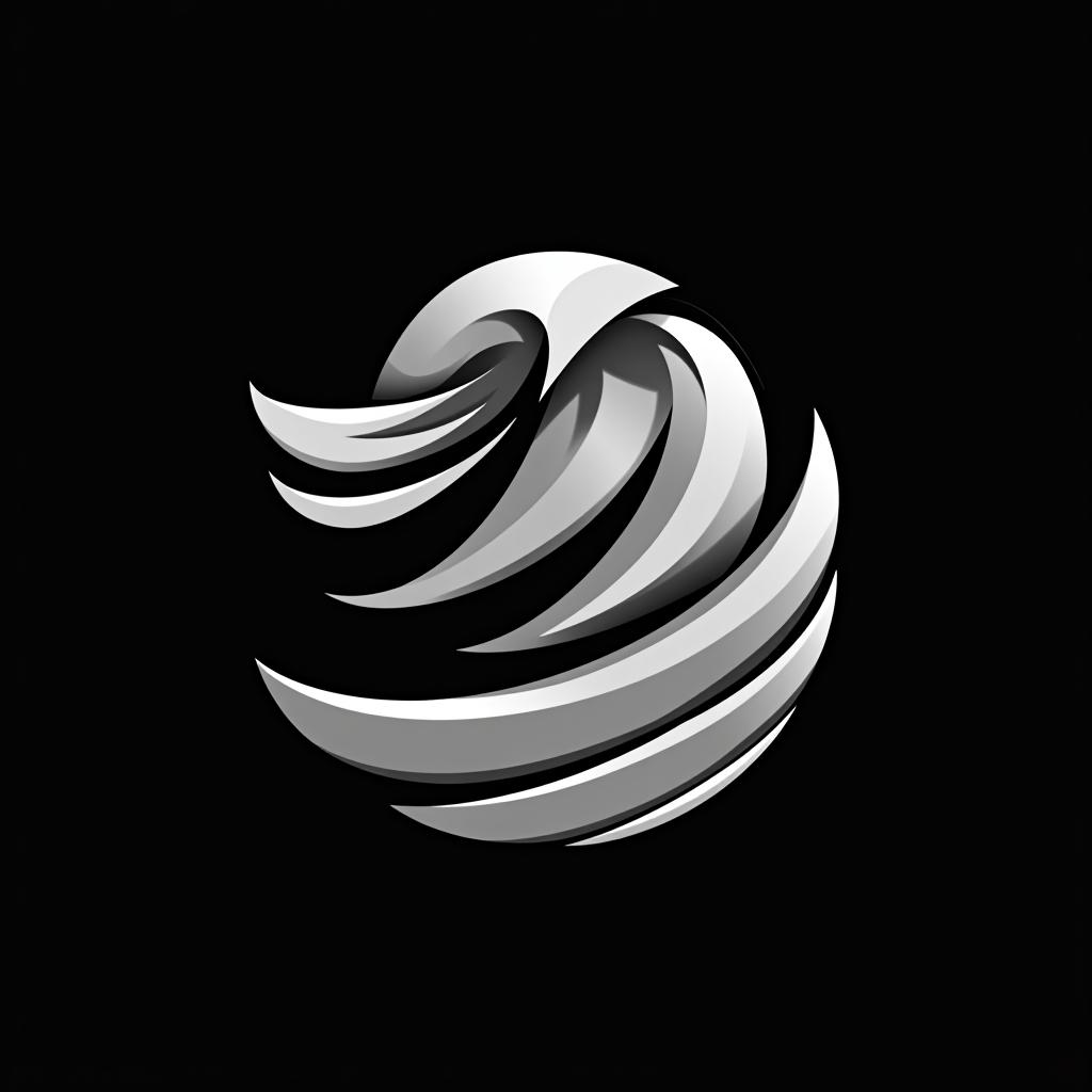  abstract minimalist black and white logo , (logo:1.15), black and white, hq, hightly detailed, 4k