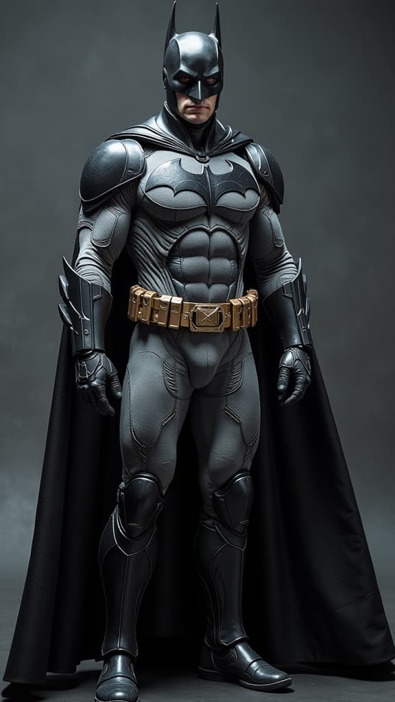  assian batman suit grey and black