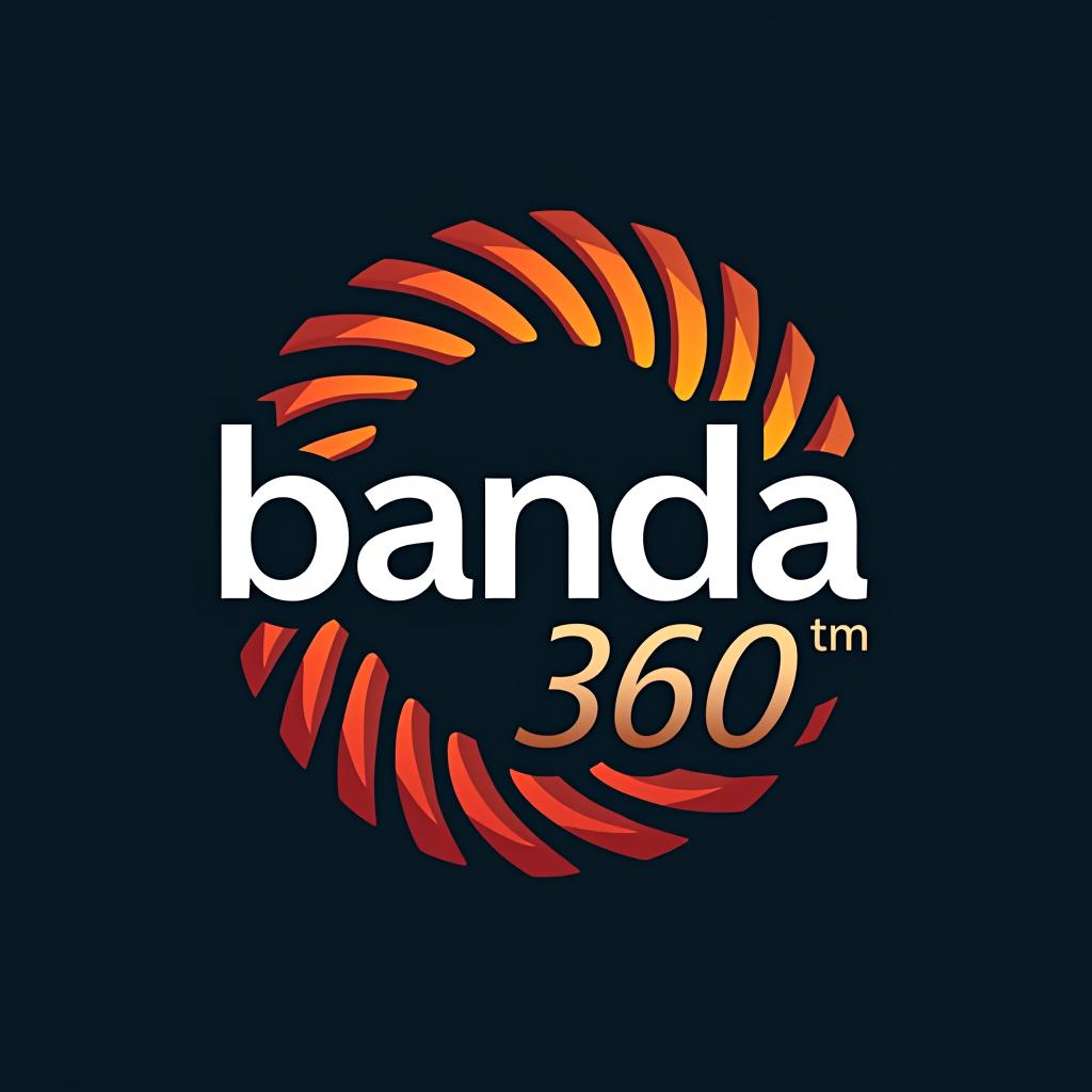  design a logo, , with the text 'banda 360'.