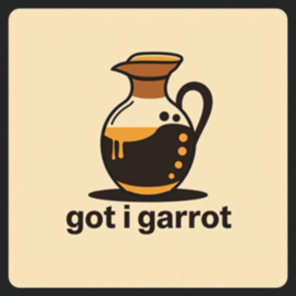  design a logo, un logo con un vaso y un bastón para andar en el que ponga debajo “reformas got i garrot”, with the text 'got i garrot'.