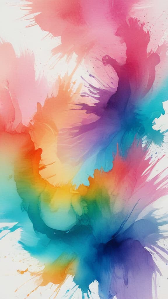 Create artwork Colorful abstract glitch background --ar 9:16 using watercolor techniques, featuring fluid colors, subtle gradients, transparency associated with watercolor art