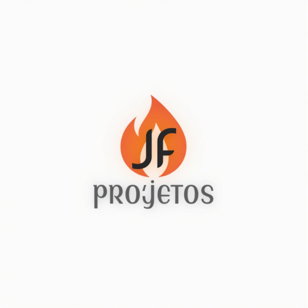  design a logo, uma empresa que desenvolve projetos de prevenção e combate a incêndio, queria o nome escrito em evidência , with the text 'jf projetos '.