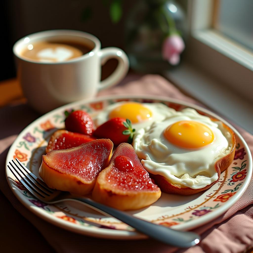  generate a picture of an aesthetic breakfast to take with you.