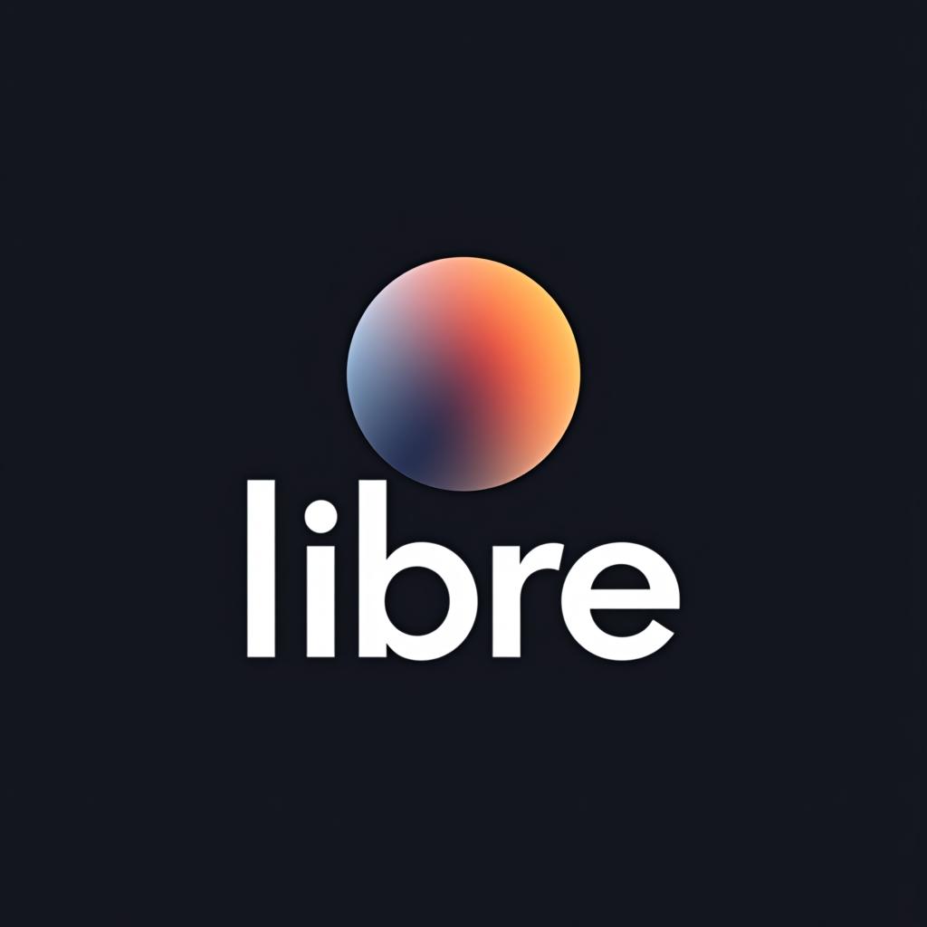  design a logo, libre, with the text 'libre'.