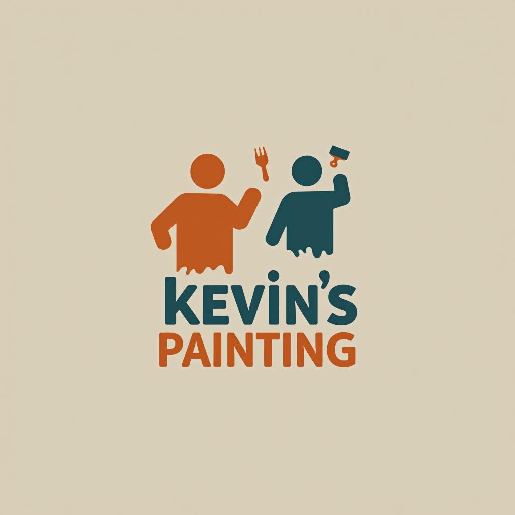  design a logo, in a minimalism style. painting service, with the text 'kevin’s painting '.