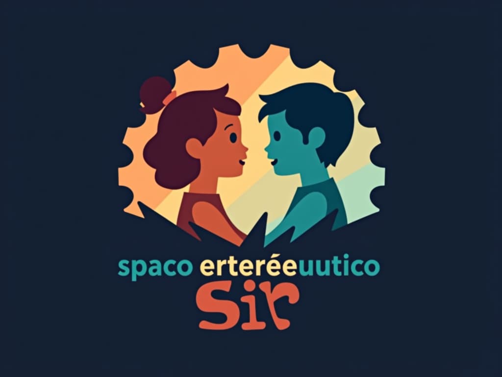  design a logo, logo de um cérebro infantil é um adulto , with the text 'espaço terapêutico sir '.