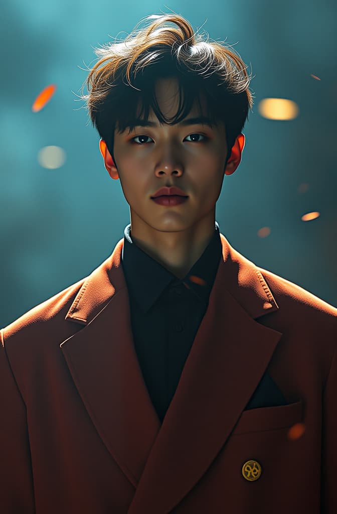  bts jungkook hyperrealistic, full body, detailed clothing, highly detailed, cinematic lighting, stunningly beautiful, intricate, sharp focus, f/1. 8, 85mm, (centered image composition), (professionally color graded), ((bright soft diffused light)), volumetric fog, trending on instagram, trending on tumblr, HDR 4K, 8K