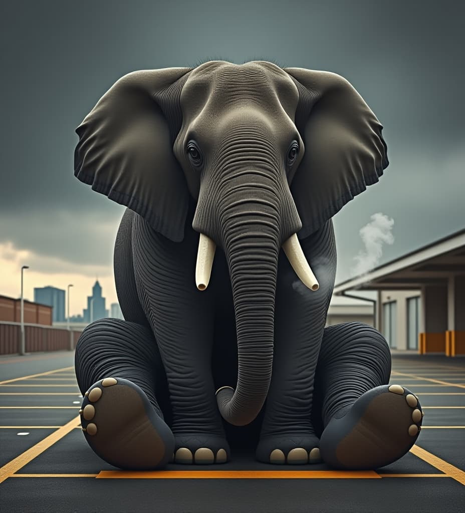  huge faty fat fat very rely fat elephant looking blowtid werrin big nike ari max 95 and smoking a big crack piyp in its trunk hyper realistic and all so sat in a tesco car park at niht the lephant all so has a nike track soot