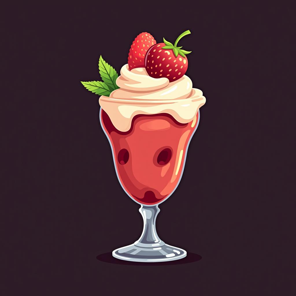  design a logo, fresas con crema y helado