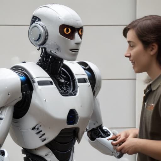 There are cool robots that can talk to people.