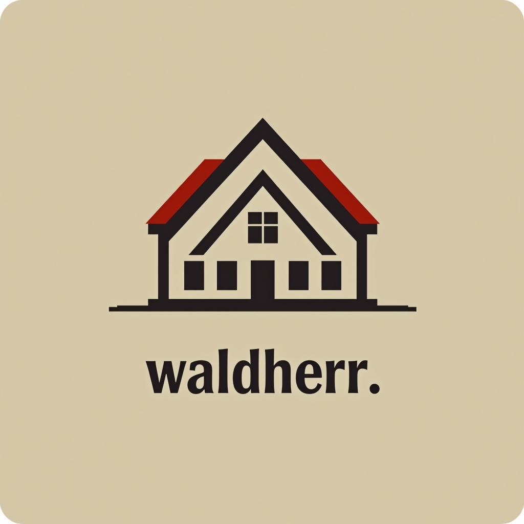  design a logo, familienwappen, bauhaus stil, design, architektur , with the text 'waldherr'.